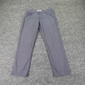 Brax Pants Mens 33x34 Gray Cooper Fancy Regular Fit Straight Leg Actual(31x27.5)